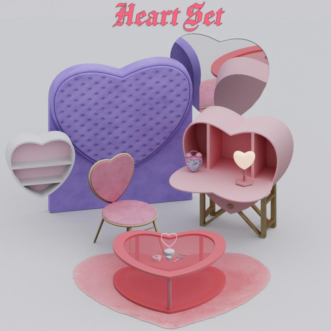 Скриншот мода Мебельный набор Heart Set